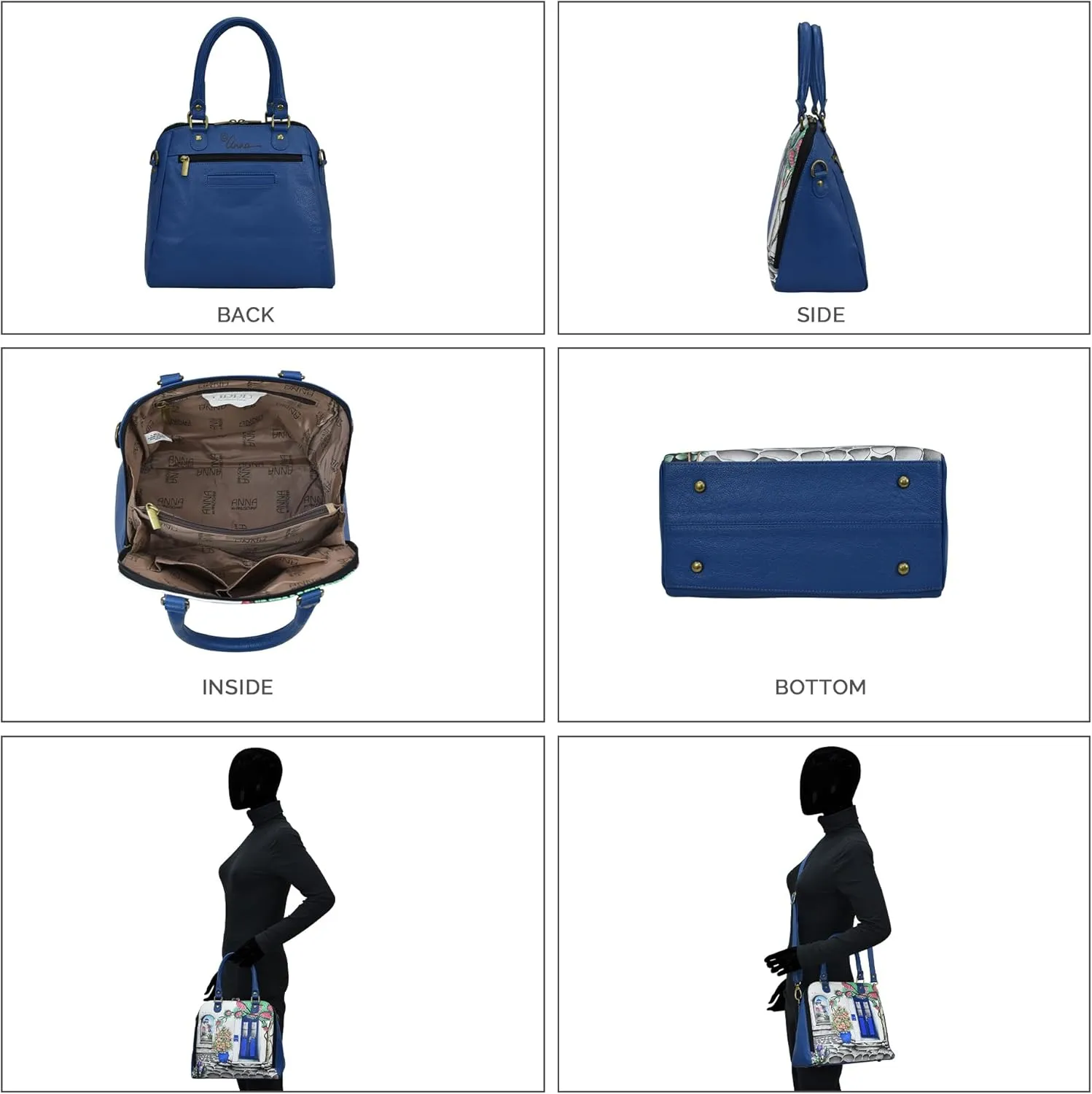 Anna by Anuschka Hand-Painted Leather Organizer Satchel