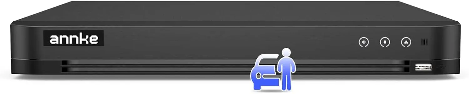ANNKE 16CH 4K Security AI DVR with Motion Detection, 8MP H.265  Surveillance CCTV Recorder for Home & Business, Compatible with Alexa, Easy Live View, Support TVI/AHD/CVI/CVBS/IPC Input, NO HDD