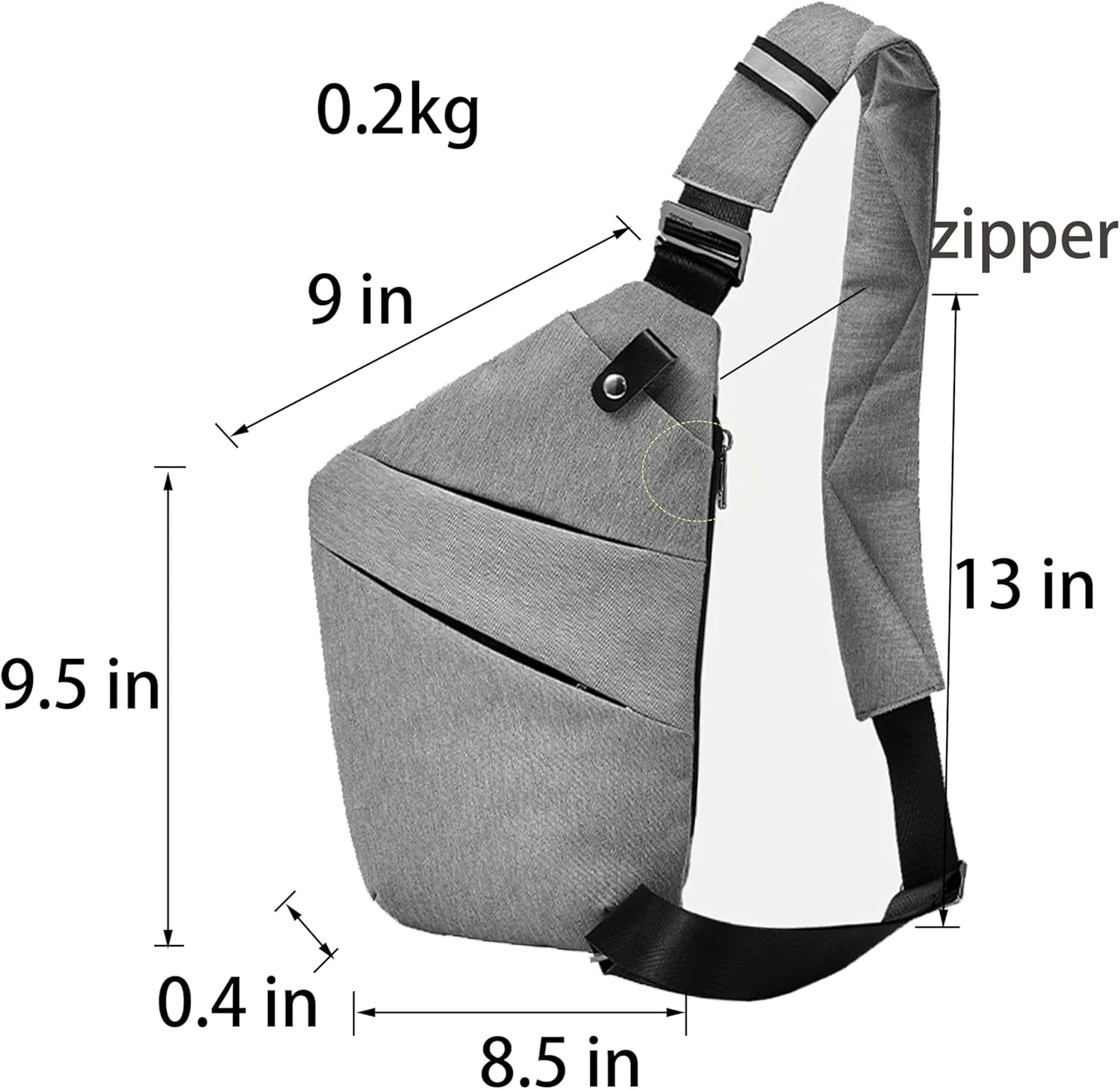 Anti Theft Travel Bag,Sling Bag, Anti-Theft Bag,Slim Sling Bag,Hiking Shoulder Bags for women men(For left-handed people)