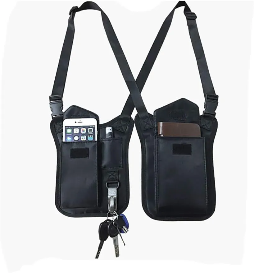 Anti-Thief Hidden Underarm Shoulder Bag, Concealed Pack Pocket, Multi-Purpose Men/Women Safety Double Storage Armpit Holster Tactical Bag for Travel Outdoors