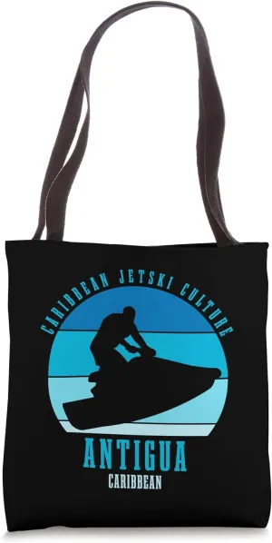 Antigua Jetski Caribbean Jetskier Tote Bag