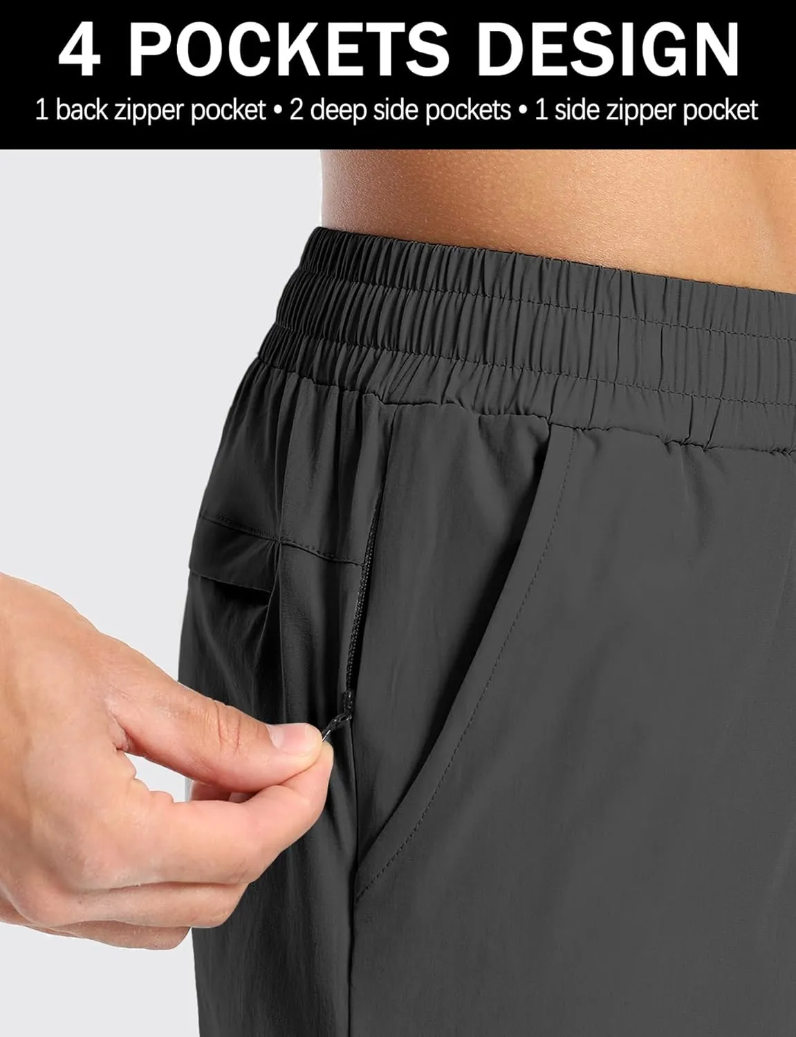 Aolesy Mens Athletic Shorts 7” Quick Dry Gym Running Shorts with Zipper Pockets Lightweight Workout Shorts