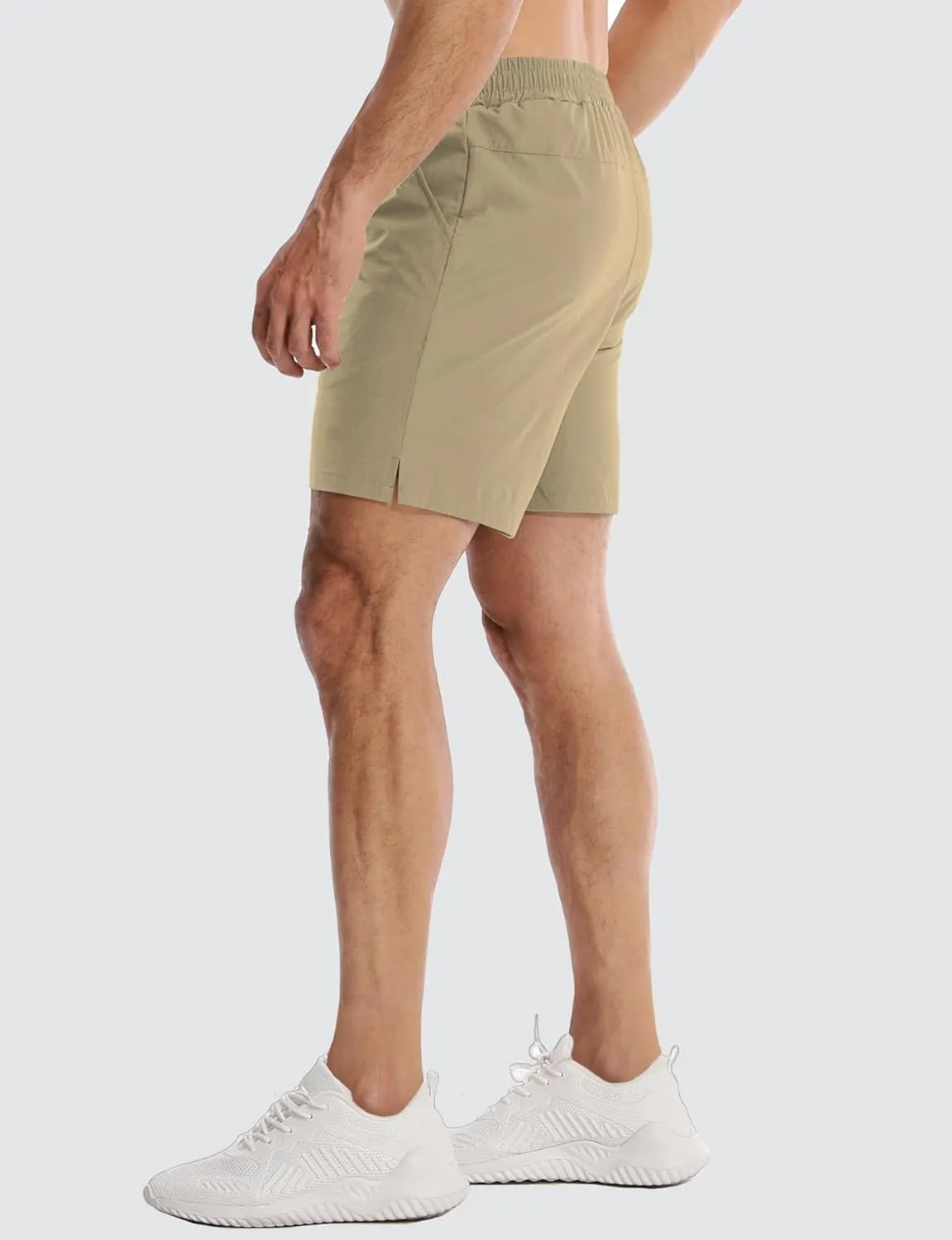 Aolesy Mens Athletic Shorts 7” Quick Dry Gym Running Shorts with Zipper Pockets Lightweight Workout Shorts