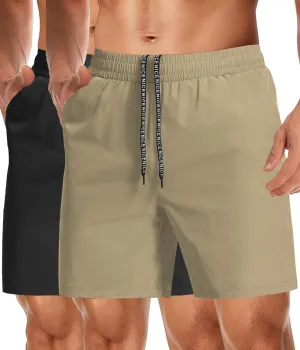 Aolesy Mens Athletic Shorts 7” Quick Dry Gym Running Shorts with Zipper Pockets Lightweight Workout Shorts