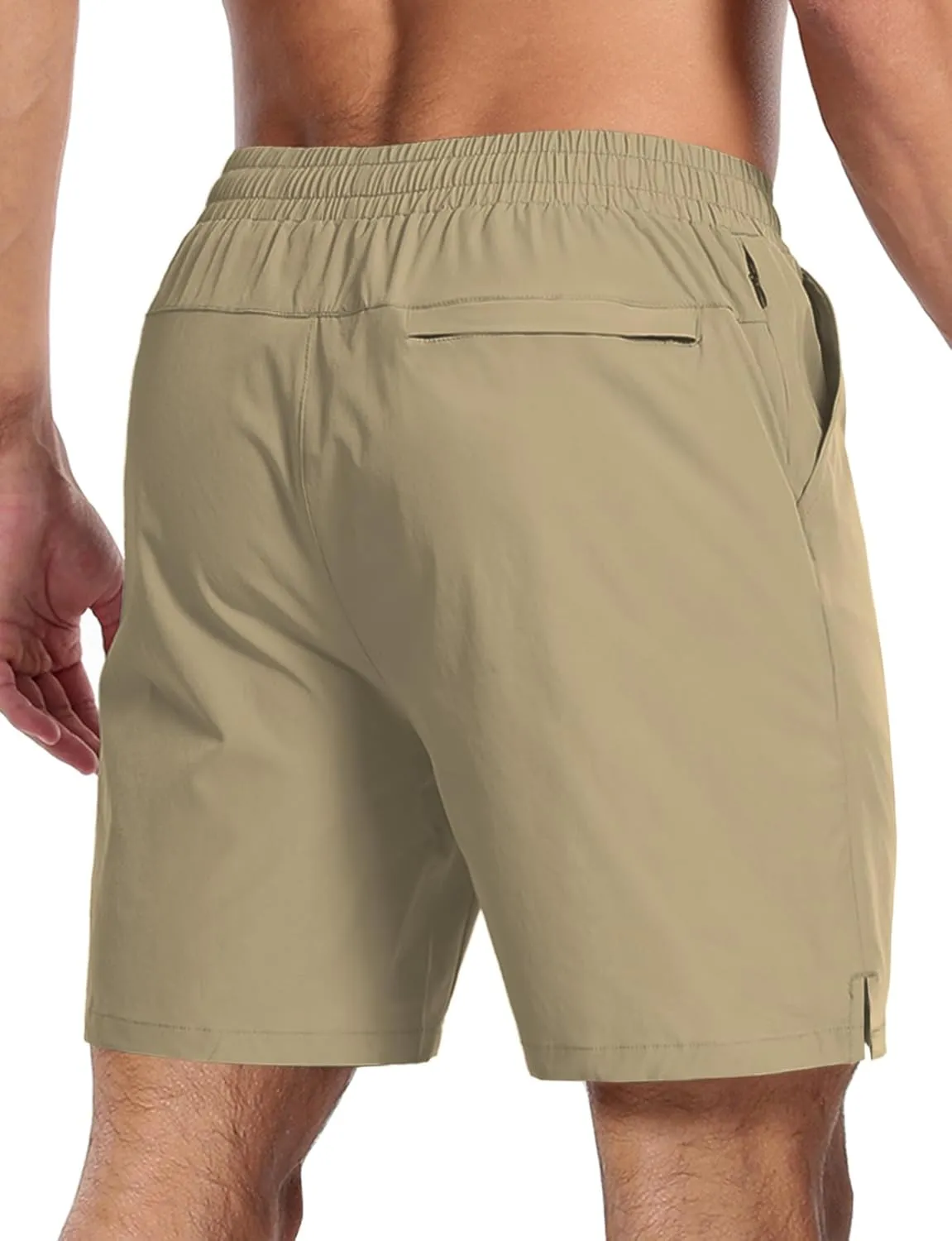 Aolesy Mens Athletic Shorts 7” Quick Dry Gym Running Shorts with Zipper Pockets Lightweight Workout Shorts