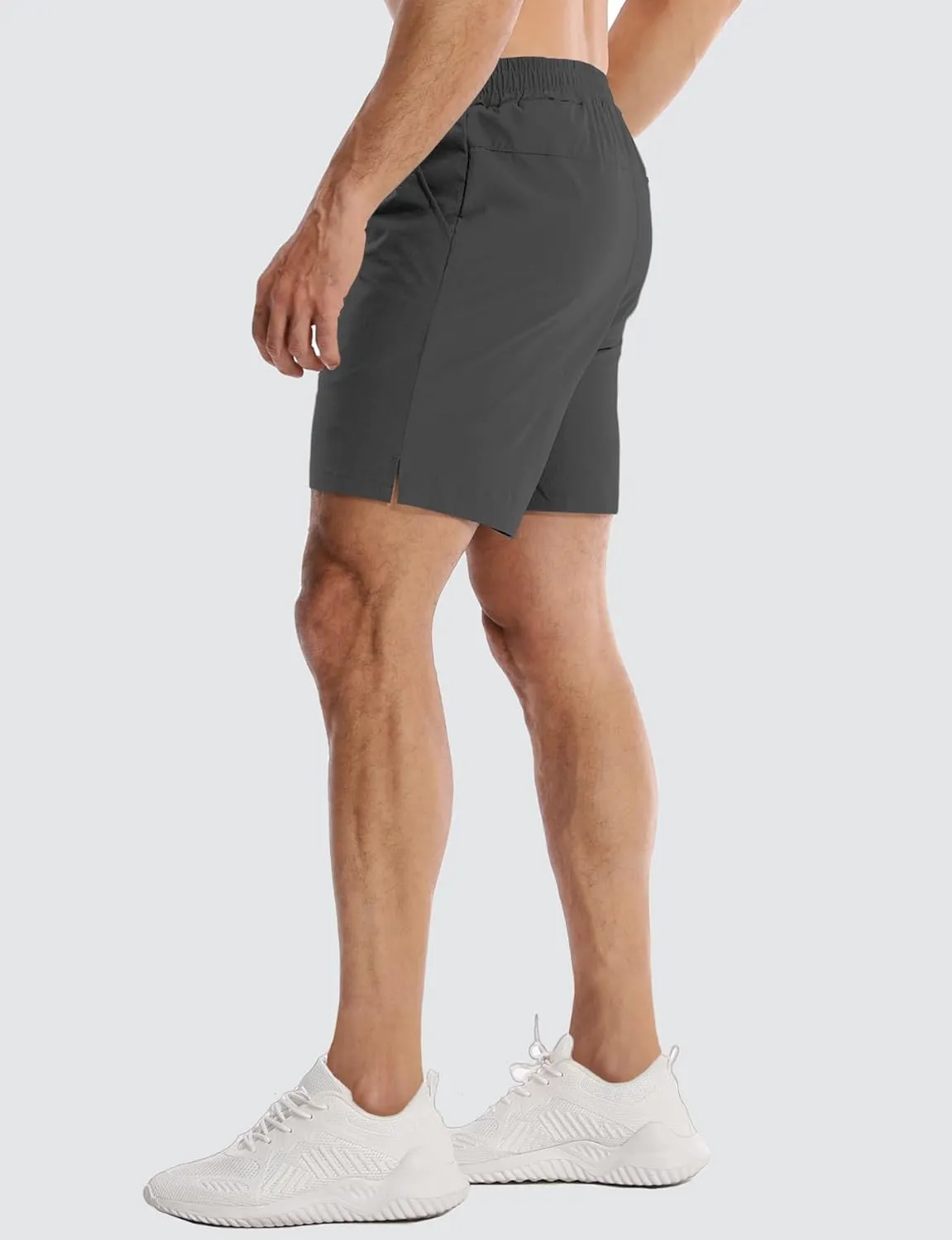 Aolesy Mens Athletic Shorts 7” Quick Dry Gym Running Shorts with Zipper Pockets Lightweight Workout Shorts
