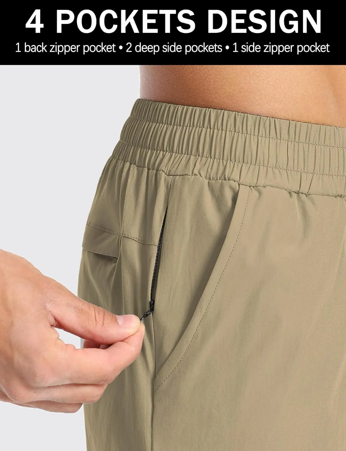 Aolesy Mens Athletic Shorts 7” Quick Dry Gym Running Shorts with Zipper Pockets Lightweight Workout Shorts