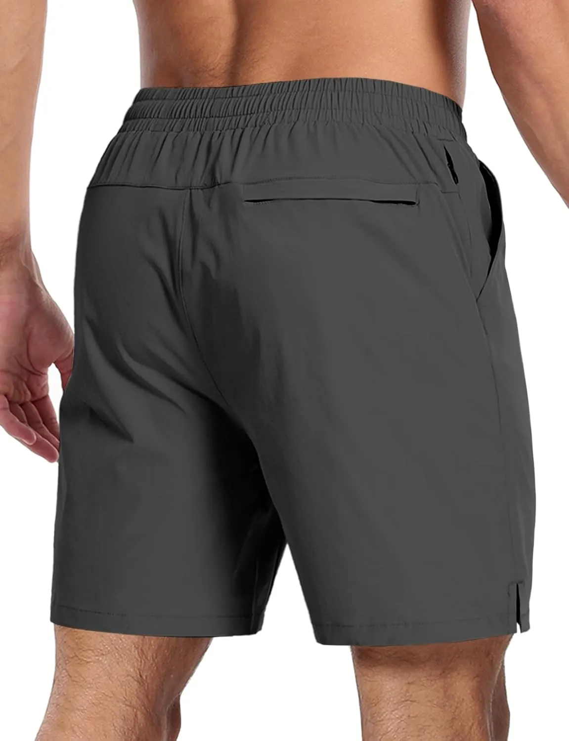 Aolesy Mens Athletic Shorts 7” Quick Dry Gym Running Shorts with Zipper Pockets Lightweight Workout Shorts