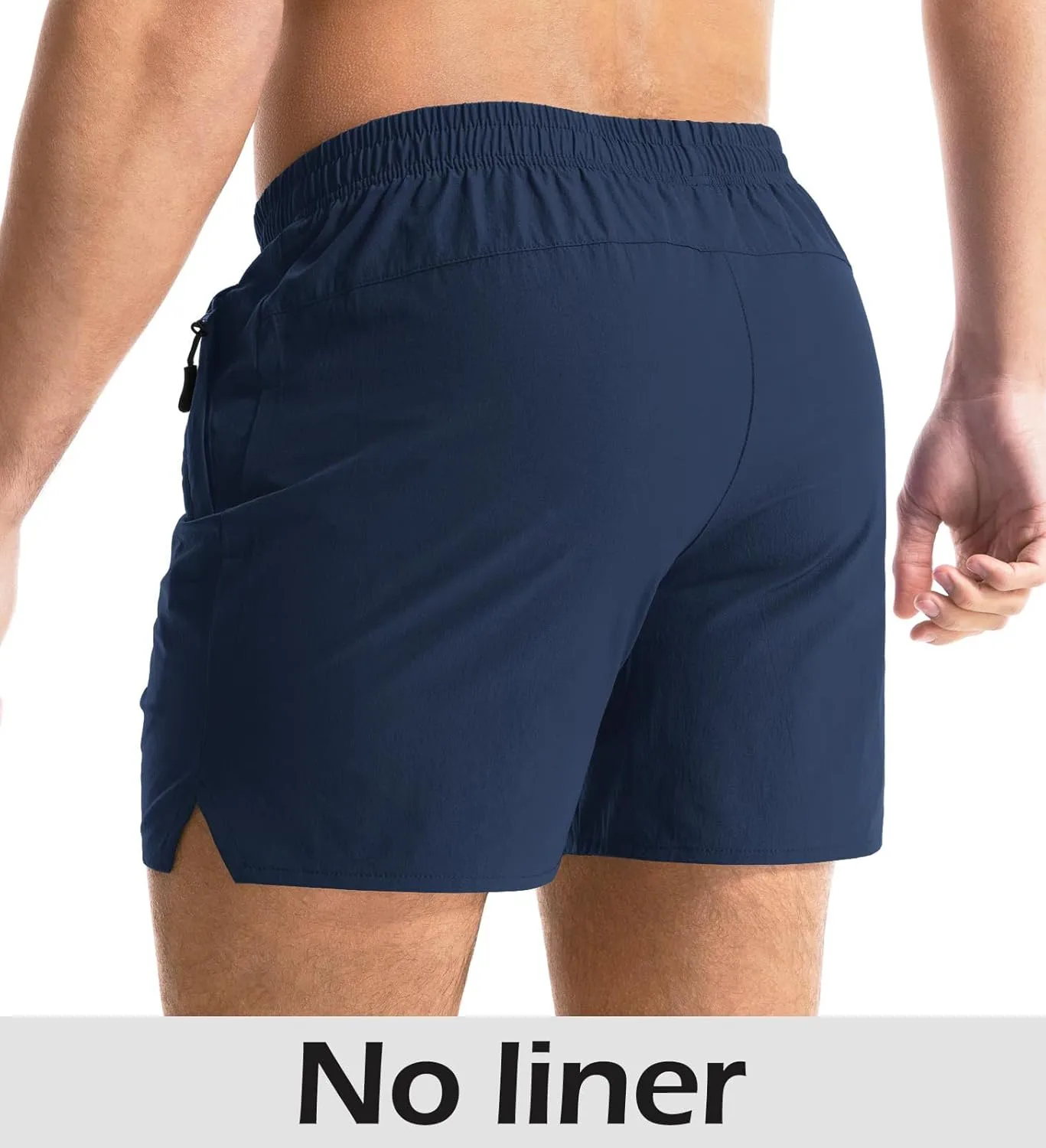 Aolesy Men's Gym Shorts Linerless & Liner - 5" Quick Dry Workout Running Shorts with Zip Pockets Sports Athletic Shorts