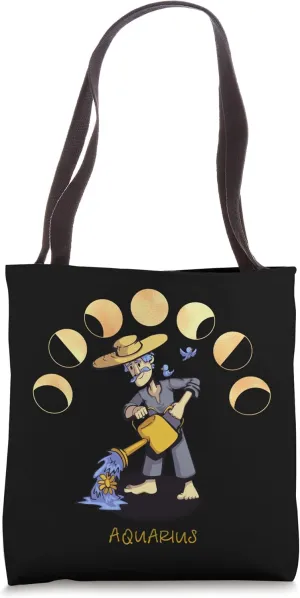 Aquarius Water Bearer Astrological Humanitarian Zodiac Air Tote Bag