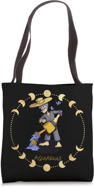 Aquarius Water Bearer Astrological Humanitarian Zodiac Air Tote Bag