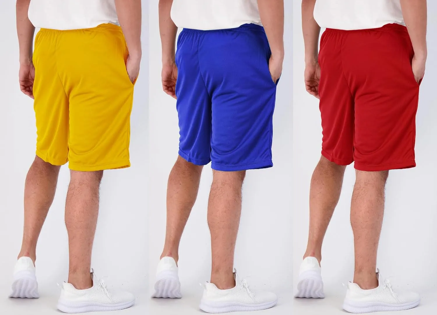 Aserlin Men's Athletic Shorts Mesh Workout Gym Activewear Basketball Shorts with Pockets 5 Pack