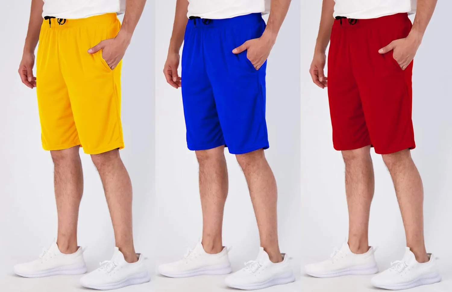 Aserlin Men's Athletic Shorts Mesh Workout Gym Activewear Basketball Shorts with Pockets 5 Pack