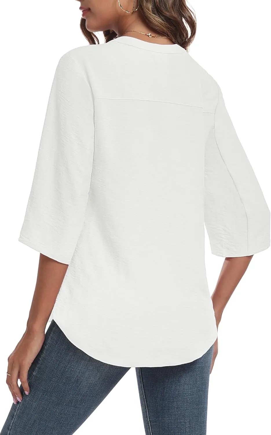 Askyes Women's 2025 Summer Chiffon Blouses Short Sleeve V Neck Tshirts Loose Casual Flowy Dressy Tops for Leggings Blouse