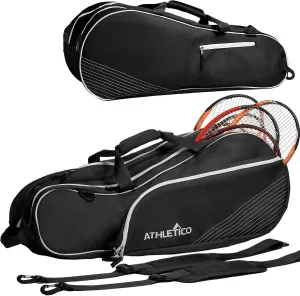 Athletico 6 Racquet Tennis Bag | Padded to Protect Rackets & Lightweight | Professional or Beginner Tennis Players | Unisex Design for Men, Women, Youth and Adults