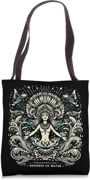 Aztec Goddess of Water Chalchiuhtlicue - Flow of Life Tote Bag
