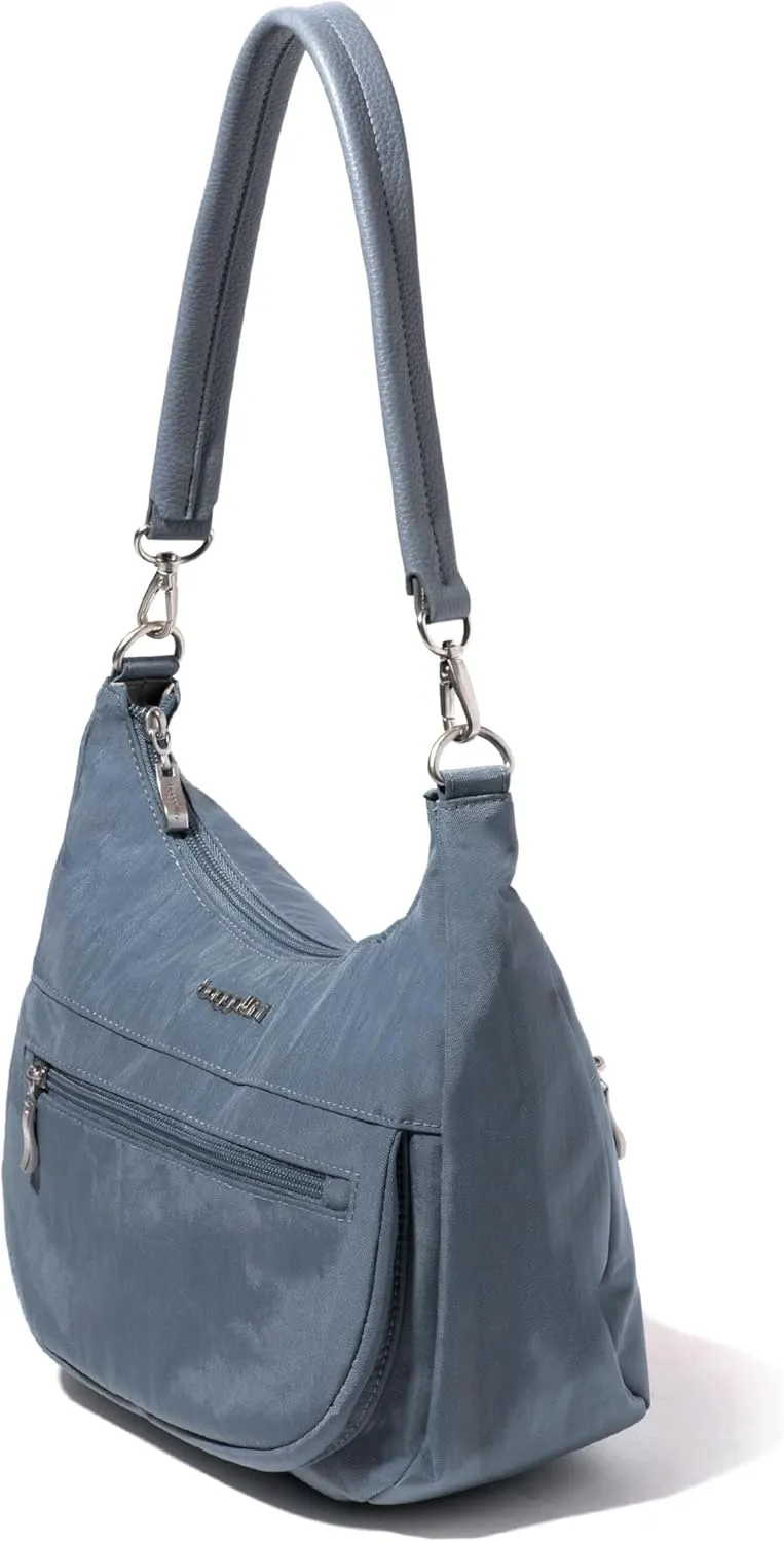 Baggallini Modern Pocket Half Moon 11"x10.5" Shoulder Women W/Replaceable Straps Converts to Crossbody Bag