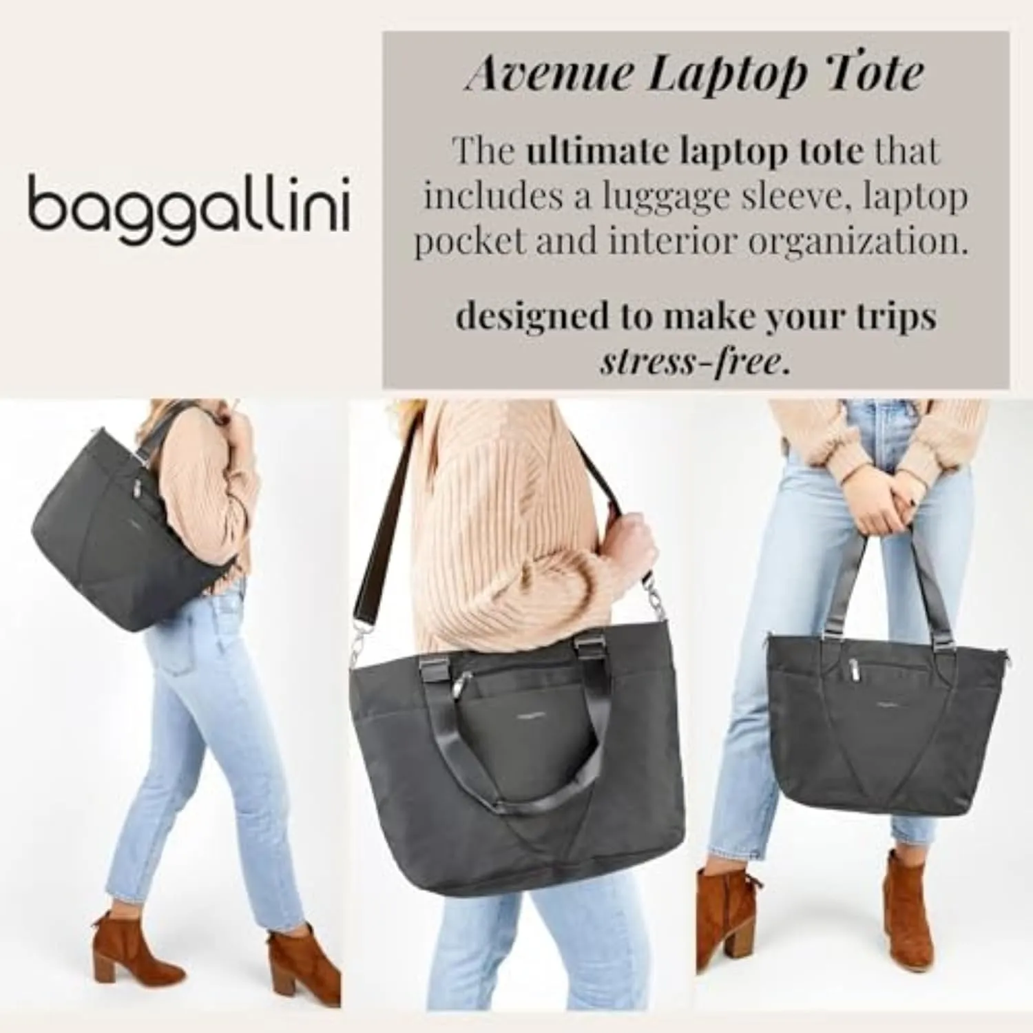 Baggallini unisex adult Avenue Tote