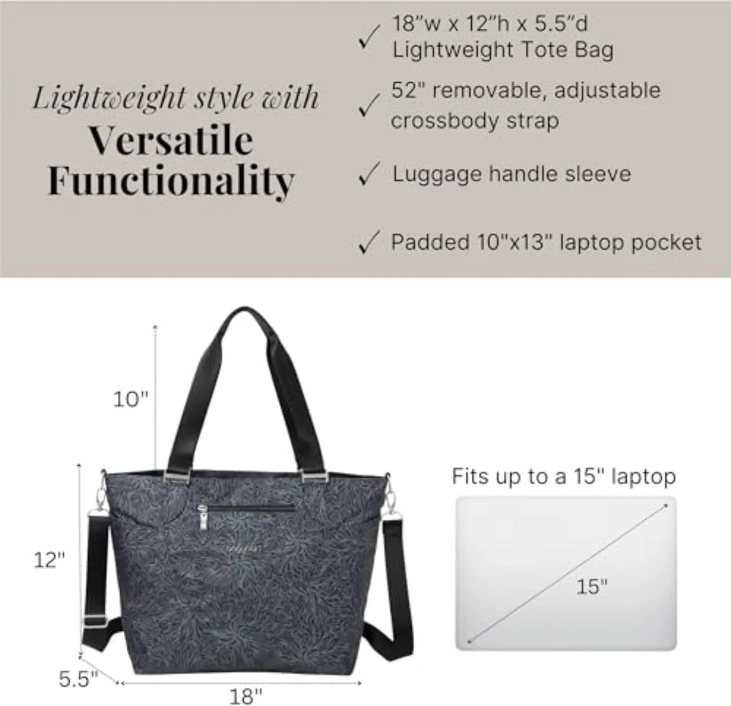 Baggallini unisex adult Avenue Tote
