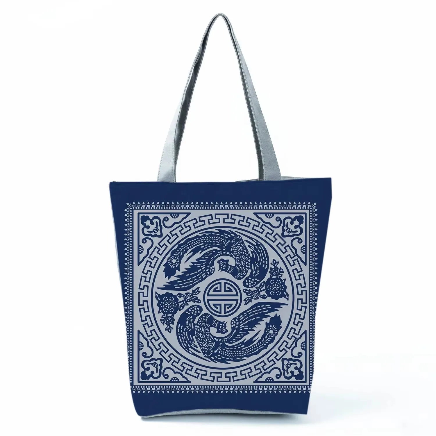 Bags for Women Floral Porcelain Geometric Abstract Pattern Shoulder Bag