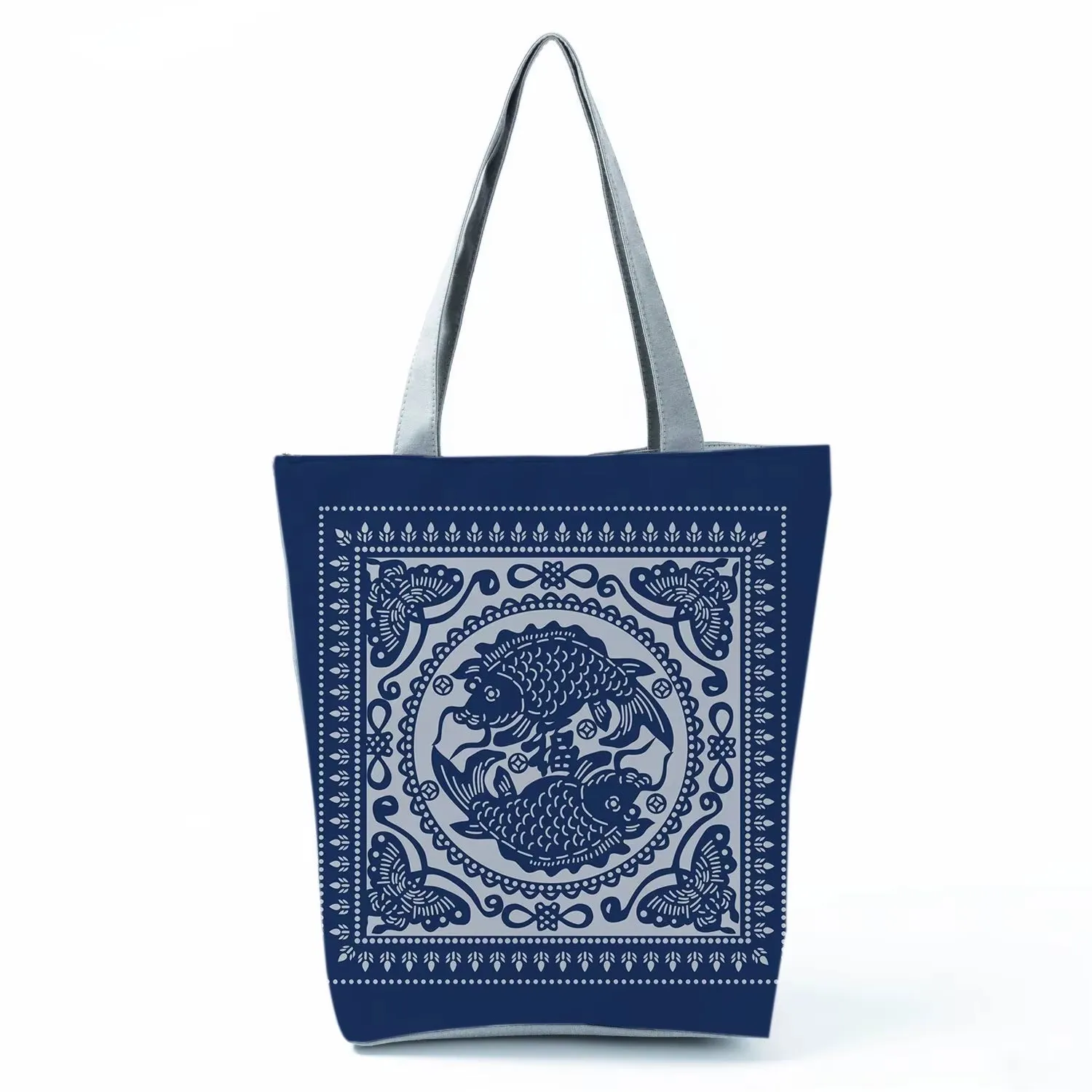 Bags for Women Floral Porcelain Geometric Abstract Pattern Shoulder Bag