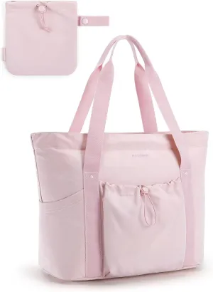 BAGSMART Tote Bag for Women, Tote Shoulder Bag with Laptop Compartment and Zipper Handbag for Travel, Work