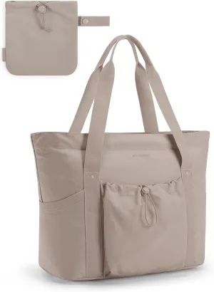 BAGSMART Tote Bag for Women, Tote Shoulder Bag with Laptop Compartment and Zipper Handbag for Travel, Work