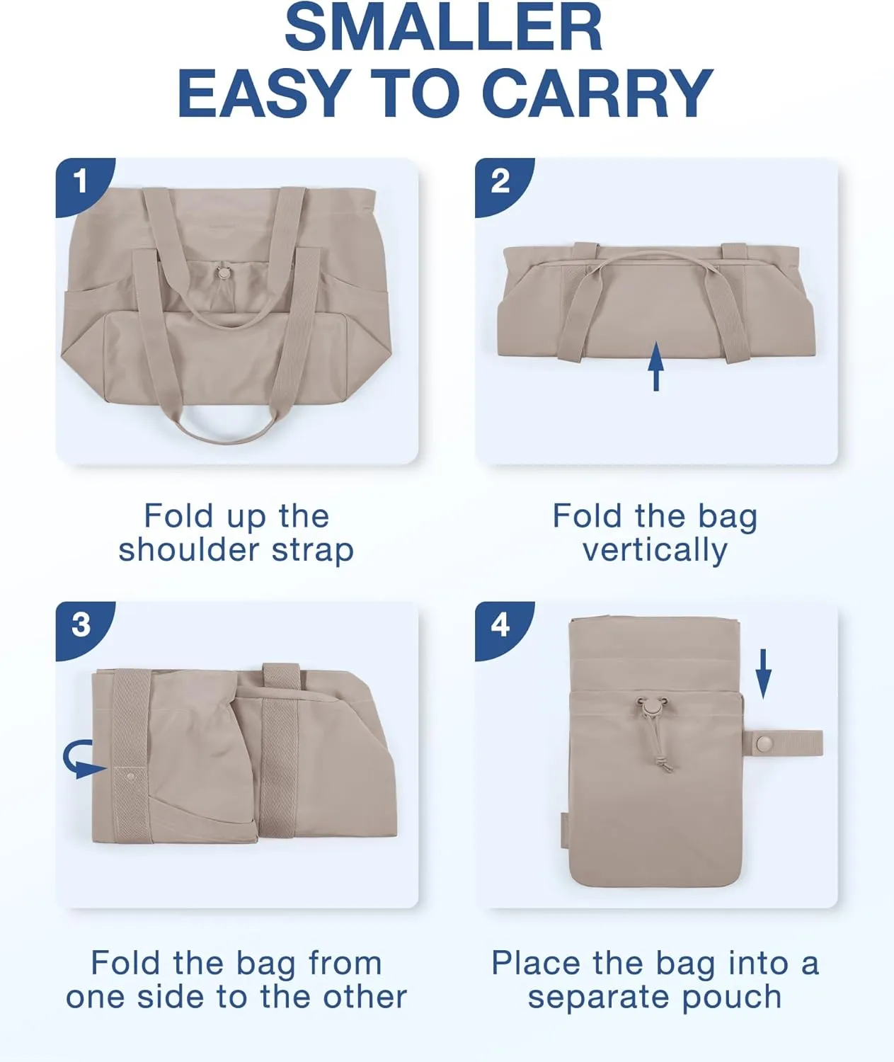 BAGSMART Tote Bag for Women, Tote Shoulder Bag with Laptop Compartment and Zipper Handbag for Travel, Work