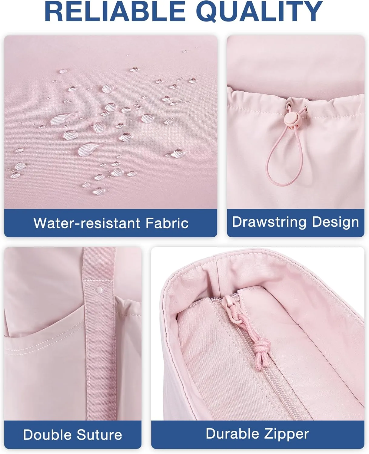 BAGSMART Tote Bag for Women, Tote Shoulder Bag with Laptop Compartment and Zipper Handbag for Travel, Work