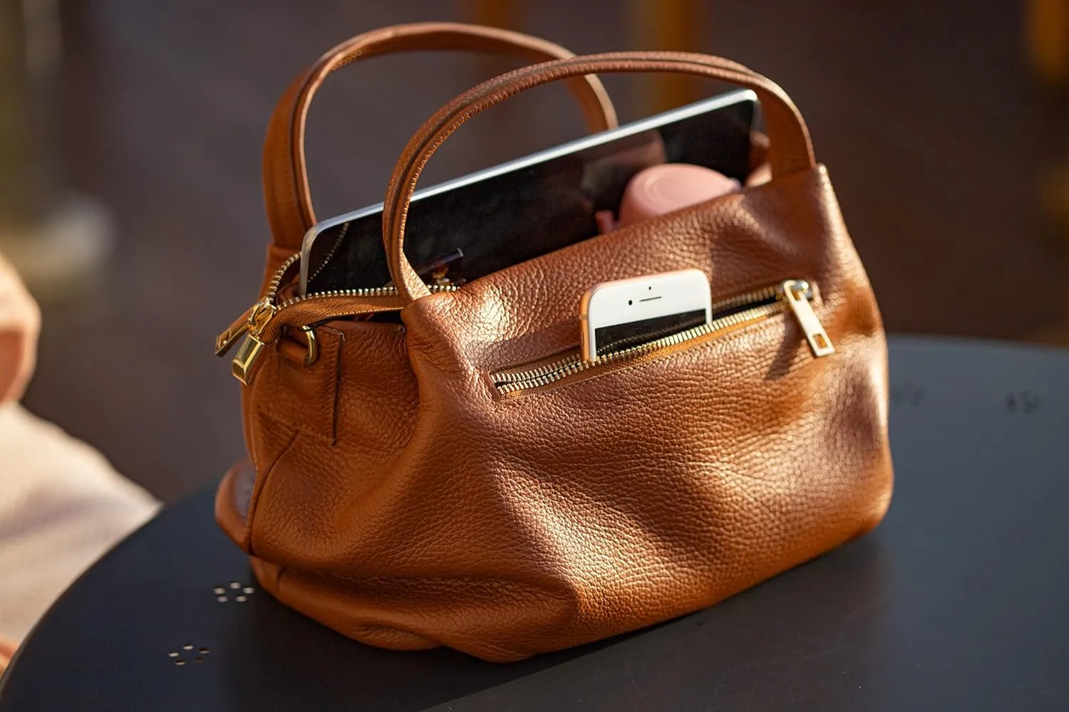 Baroncelli Italian Leather Purse for Women Genuine Soft Leather Medium Size Shoulder Crossbody Bag Made in Italy
