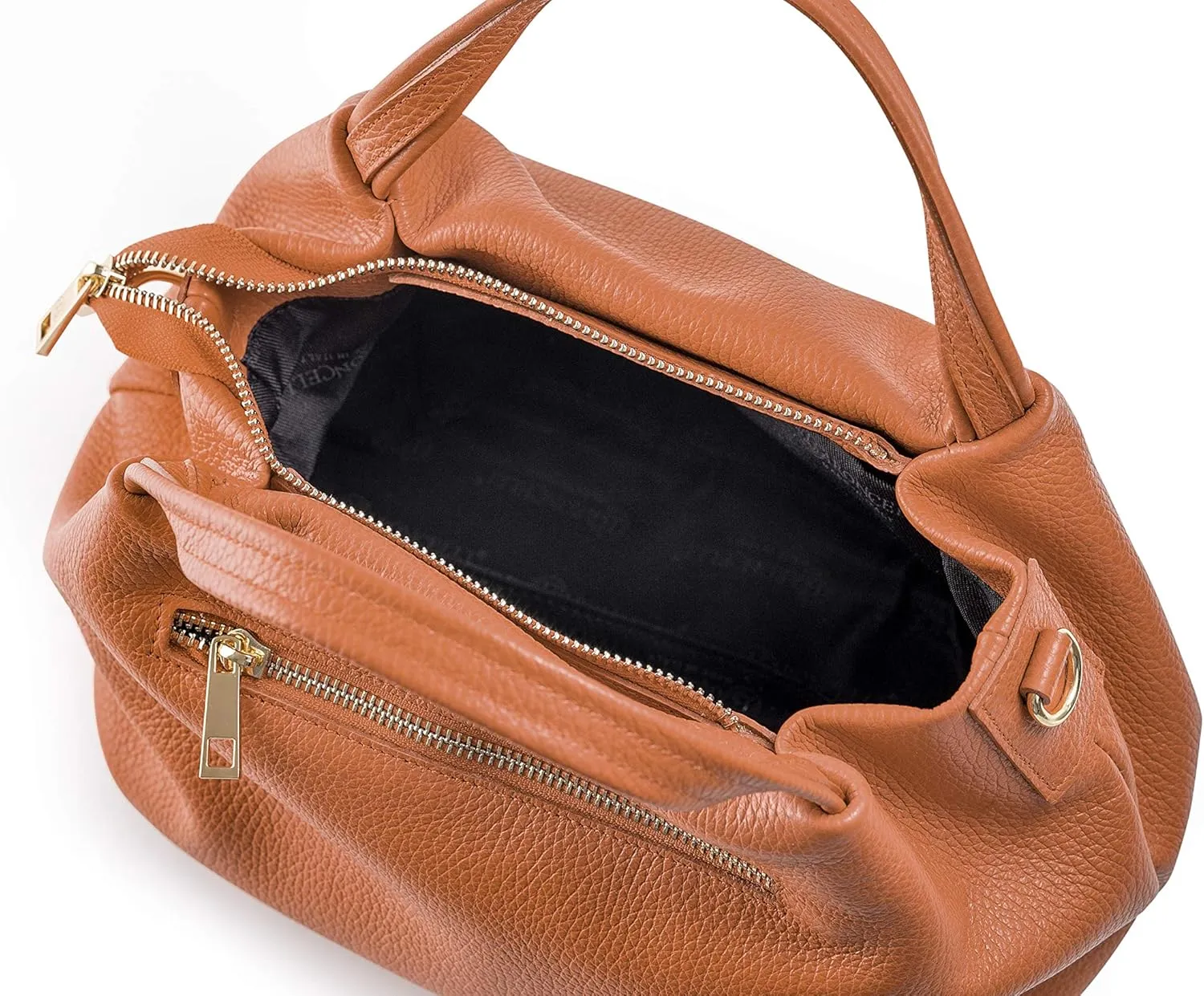 Baroncelli Italian Leather Purse for Women Genuine Soft Leather Medium Size Shoulder Crossbody Bag Made in Italy