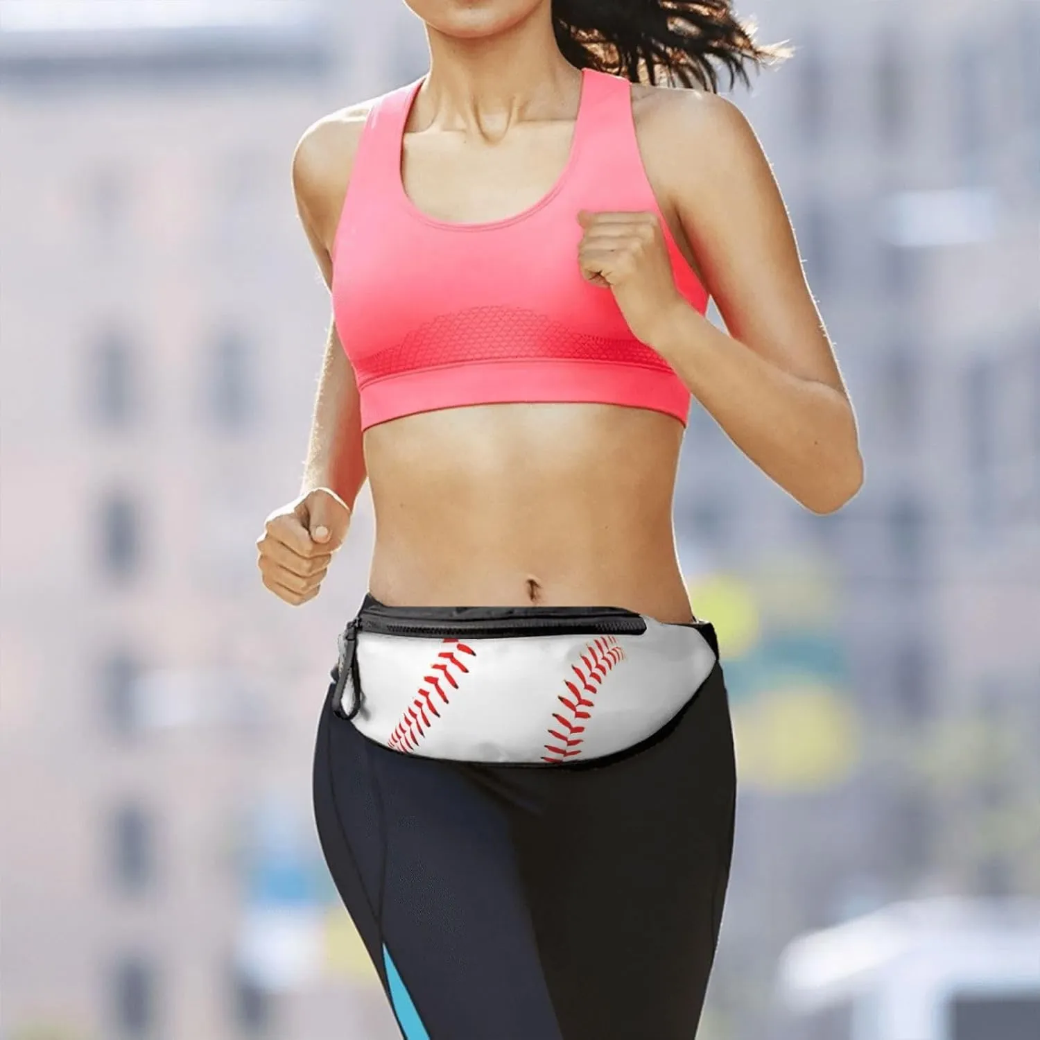 Baseball Fanny Pack Waist Bag Adjustable Belt Bag For Men Women Fashion Sling Crossbody Hip Bum Bag Traveling Hiking Cycling Running