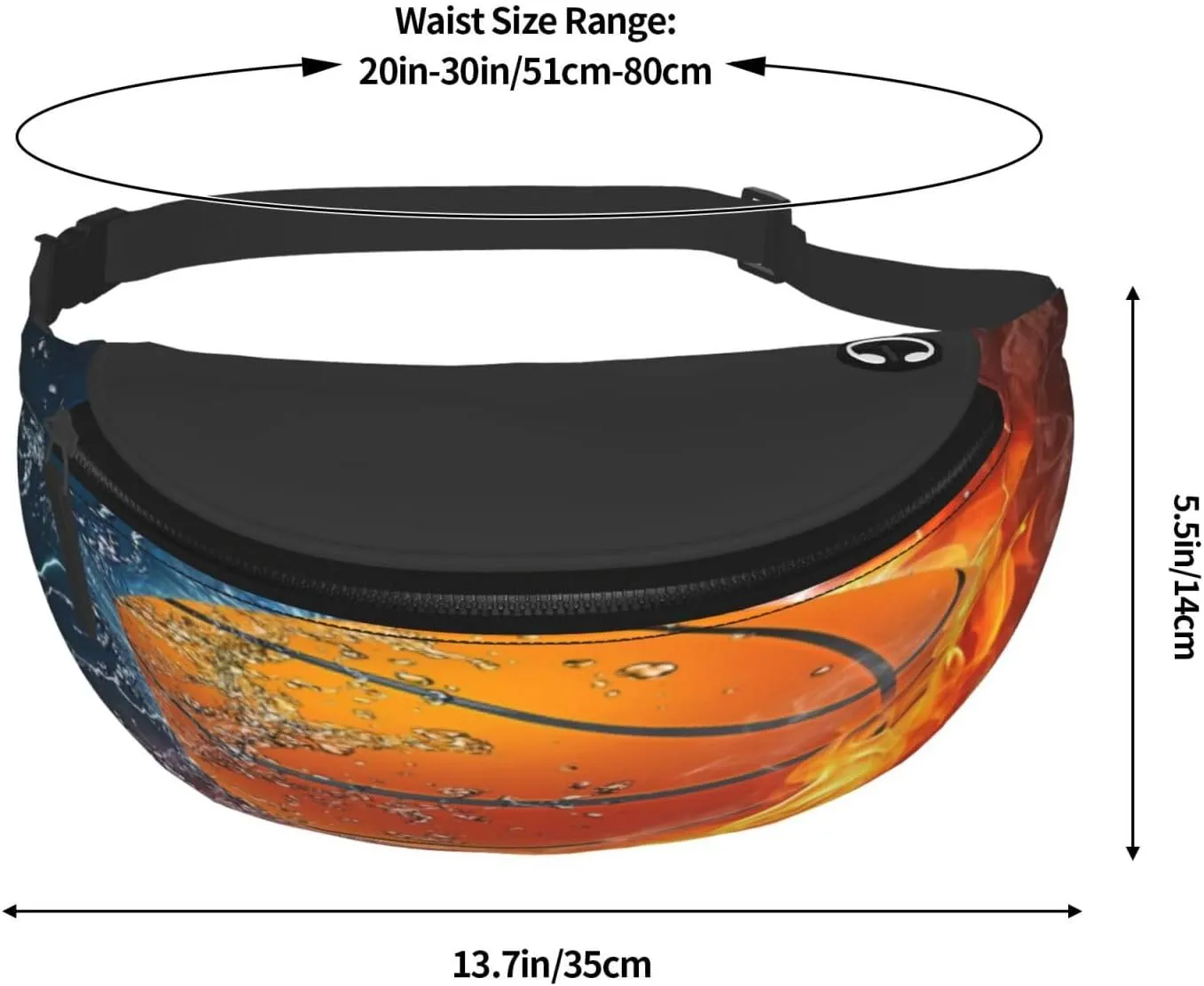 Basketball Baseball Football Waist Packs Unisex Adjustable Shoulder Strap Messenger Bag Sports Travel Running Leisure Waist Bag