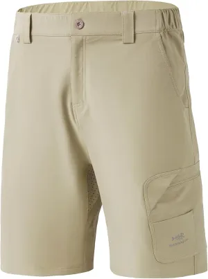 BASSDASH 10.5” Mens Fishing Cargo Shorts Quick Dry UPF 50  Water Resistant FP01M