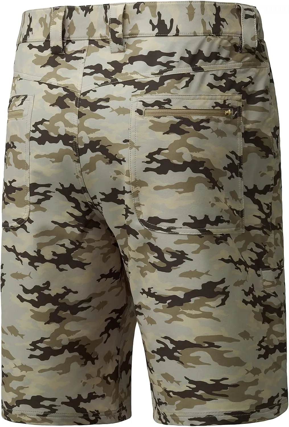 BASSDASH 10.5” Mens Fishing Cargo Shorts Quick Dry UPF 50  Water Resistant FP01M