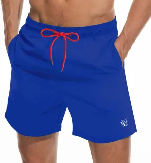 Beach Shorts Swim Trunks Quick Dry Men's Bathing Suit with Mesh Lining/Side Pockets