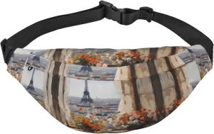 beautiful pylons in the distance Large Fashion Crossbody Waist Bag, Travel Casual Boys Waist Bag, Suitable for Sports, Running, Cycling, Traveling, Fishing