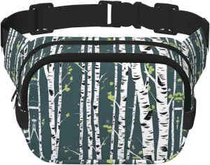 Beauty Birch Tree print Womens Fanny Pack Everyday Hip Pouch Waist Bag for Travel Outdoor Running Hunting for Adult