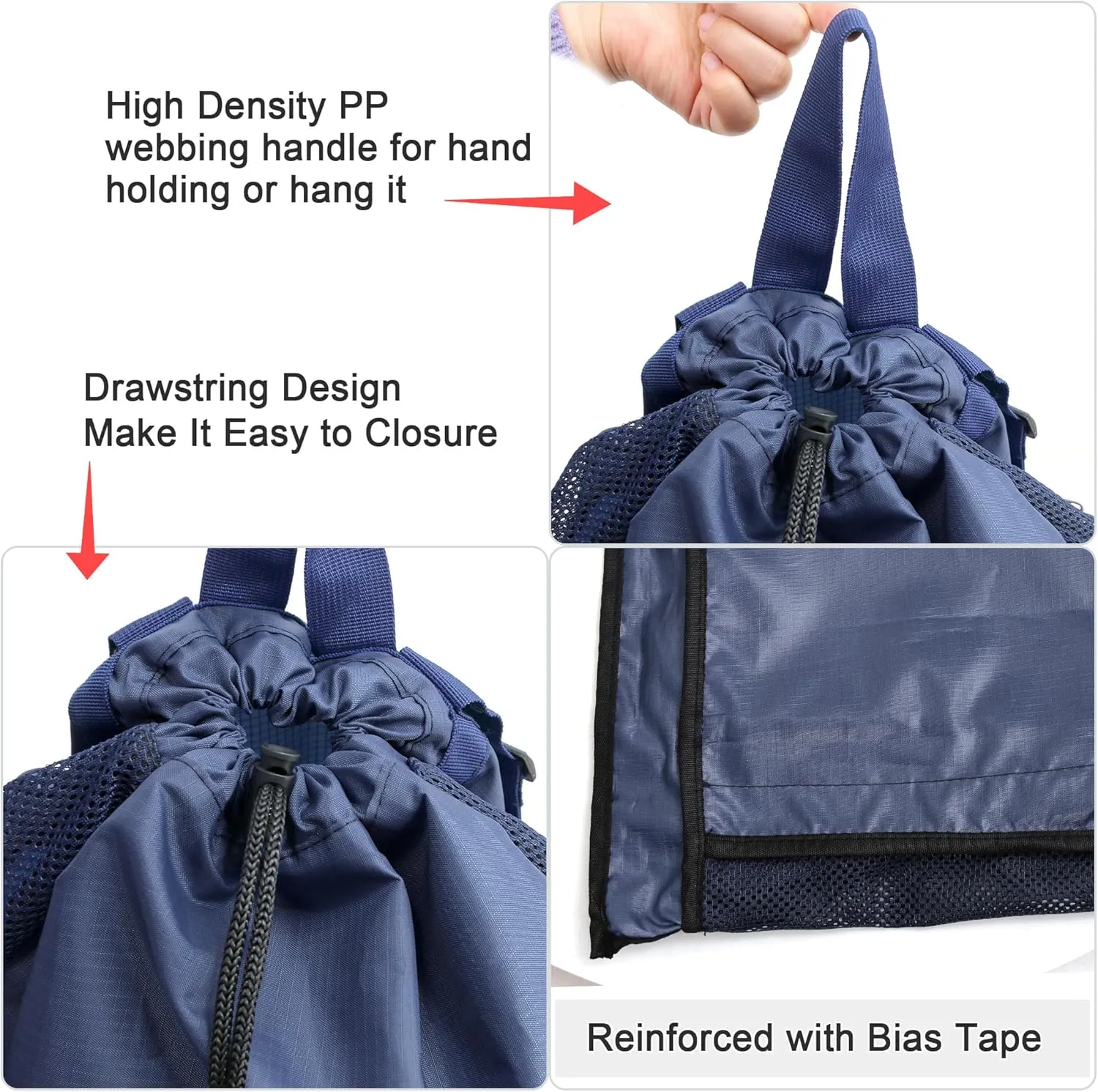 BeeGreen Drawstring Bags Backapck for Men Women Athletic Gym Sports Workout Beach Swim