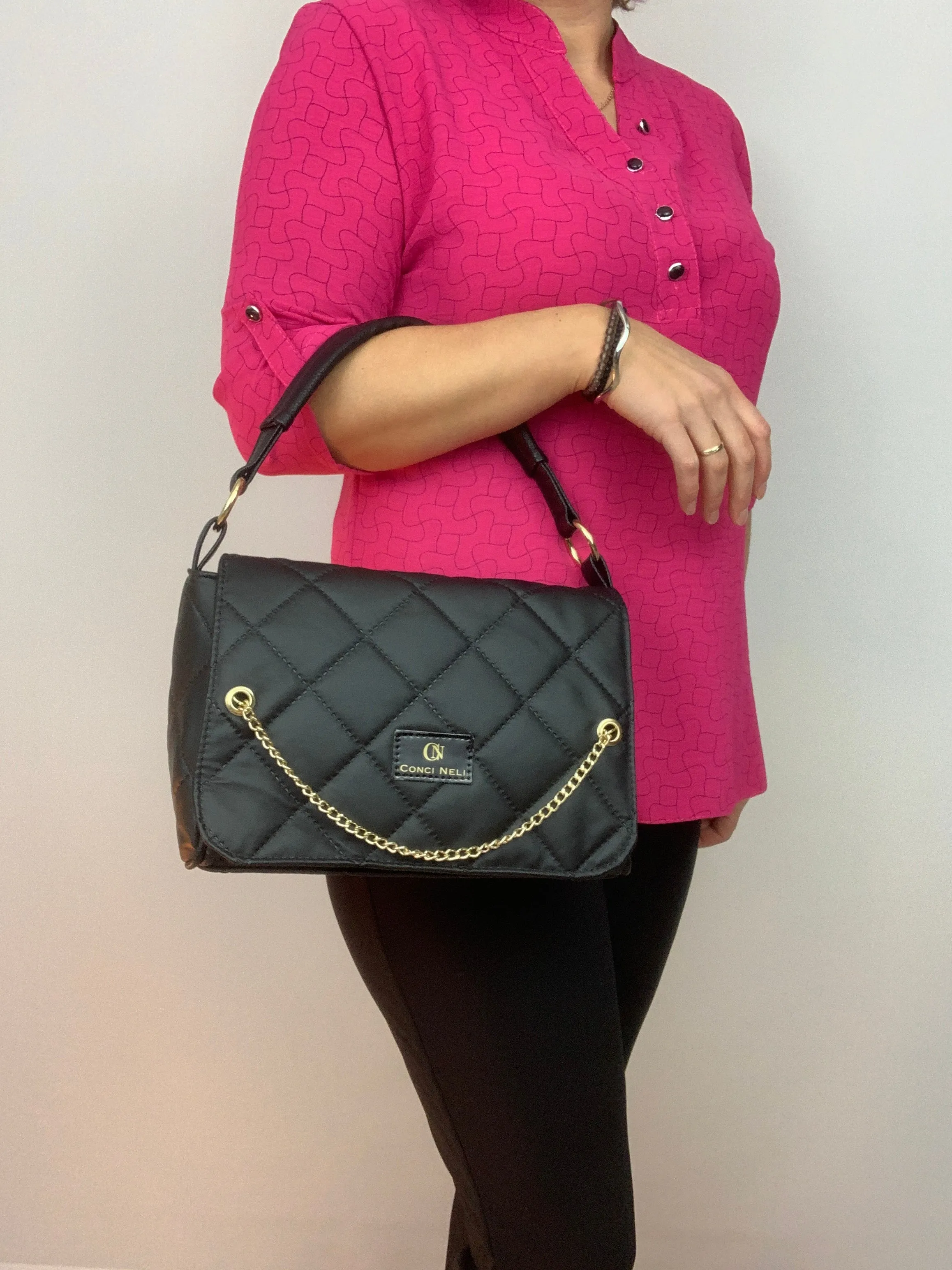 BERGAMO- quilted soft faux leather crossbody bag