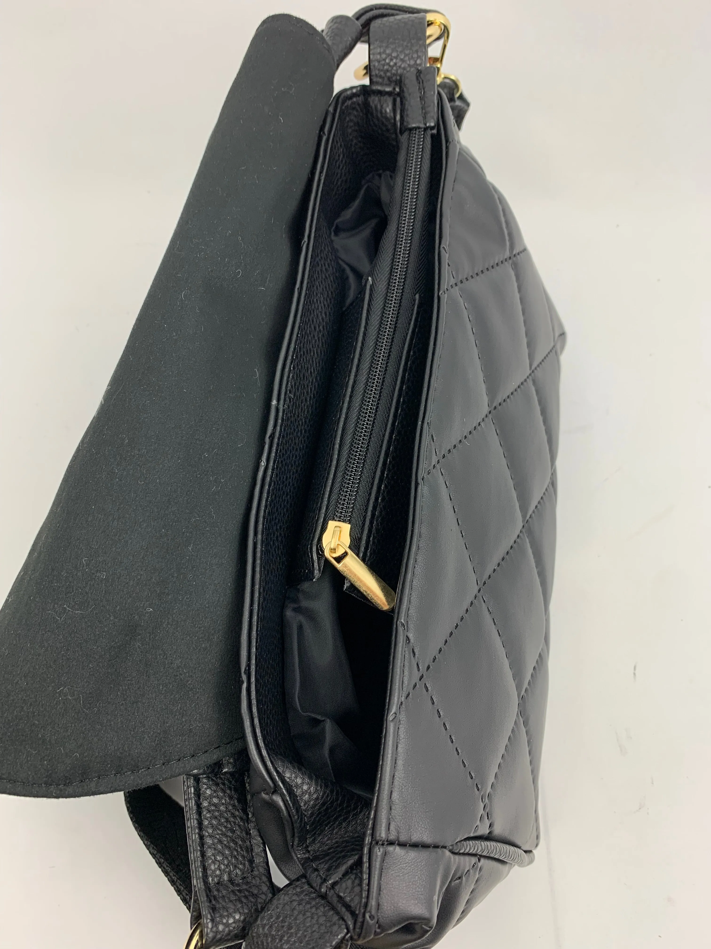 BERGAMO- quilted soft faux leather crossbody bag