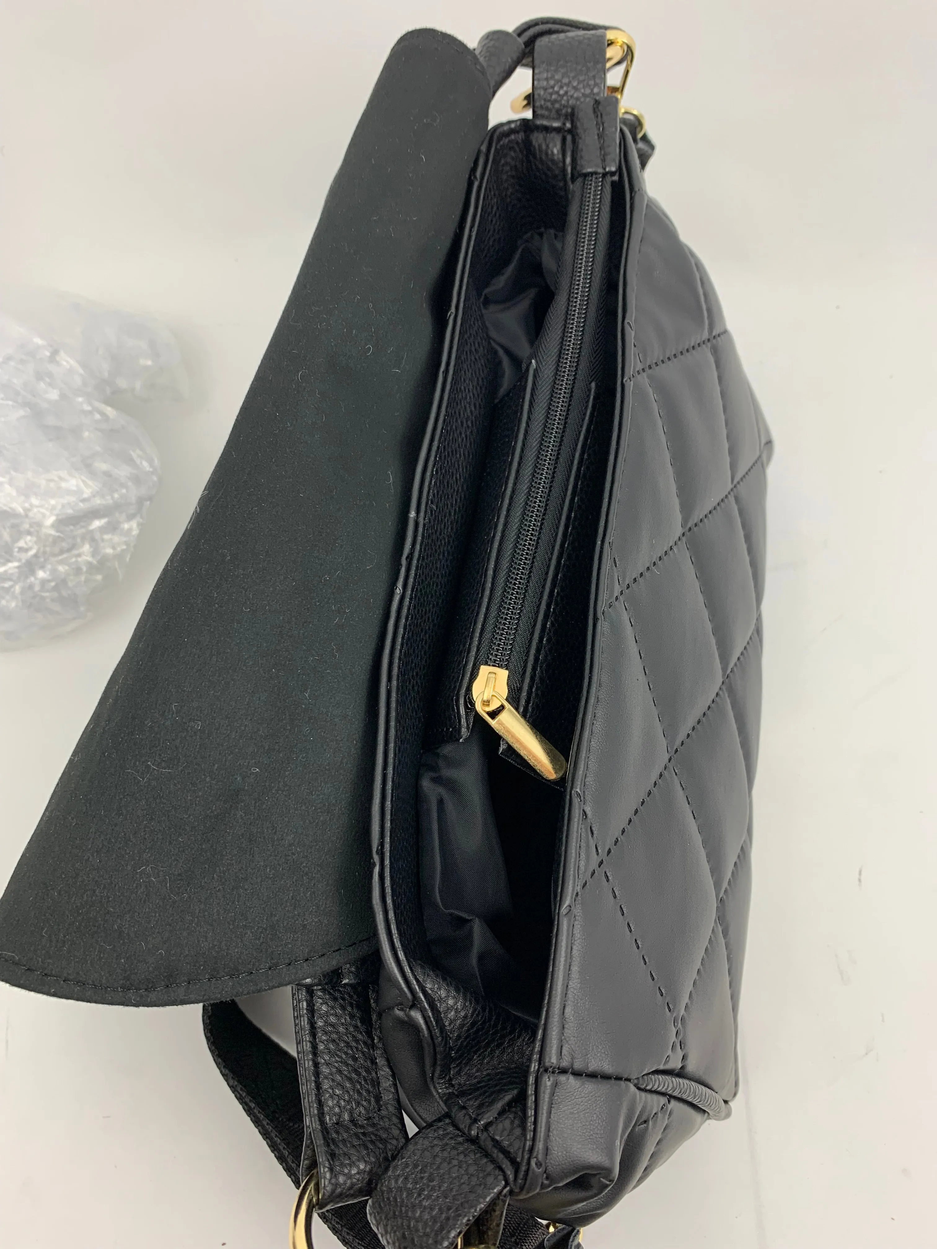 BERGAMO- quilted soft faux leather crossbody bag