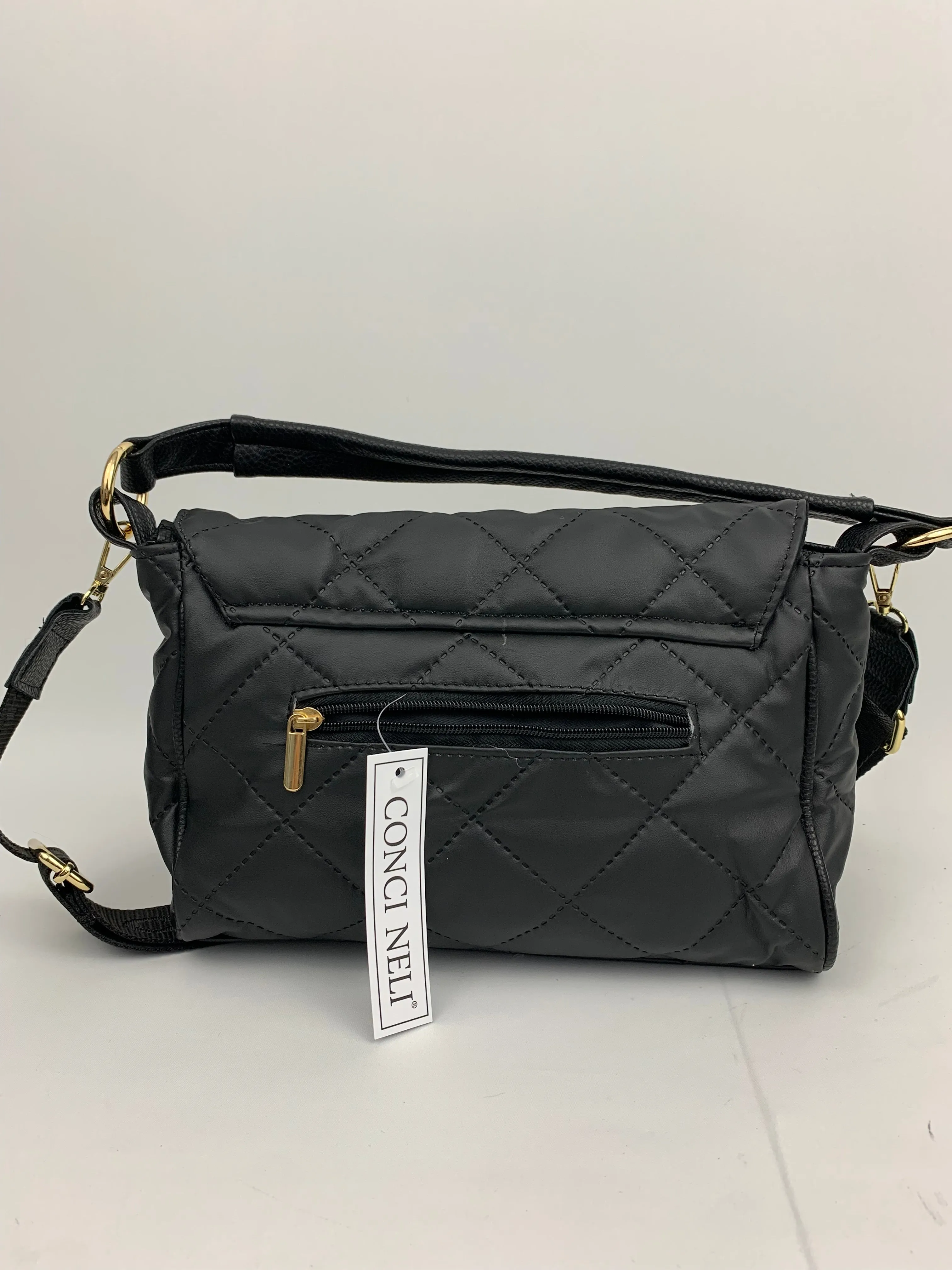 BERGAMO- quilted soft faux leather crossbody bag