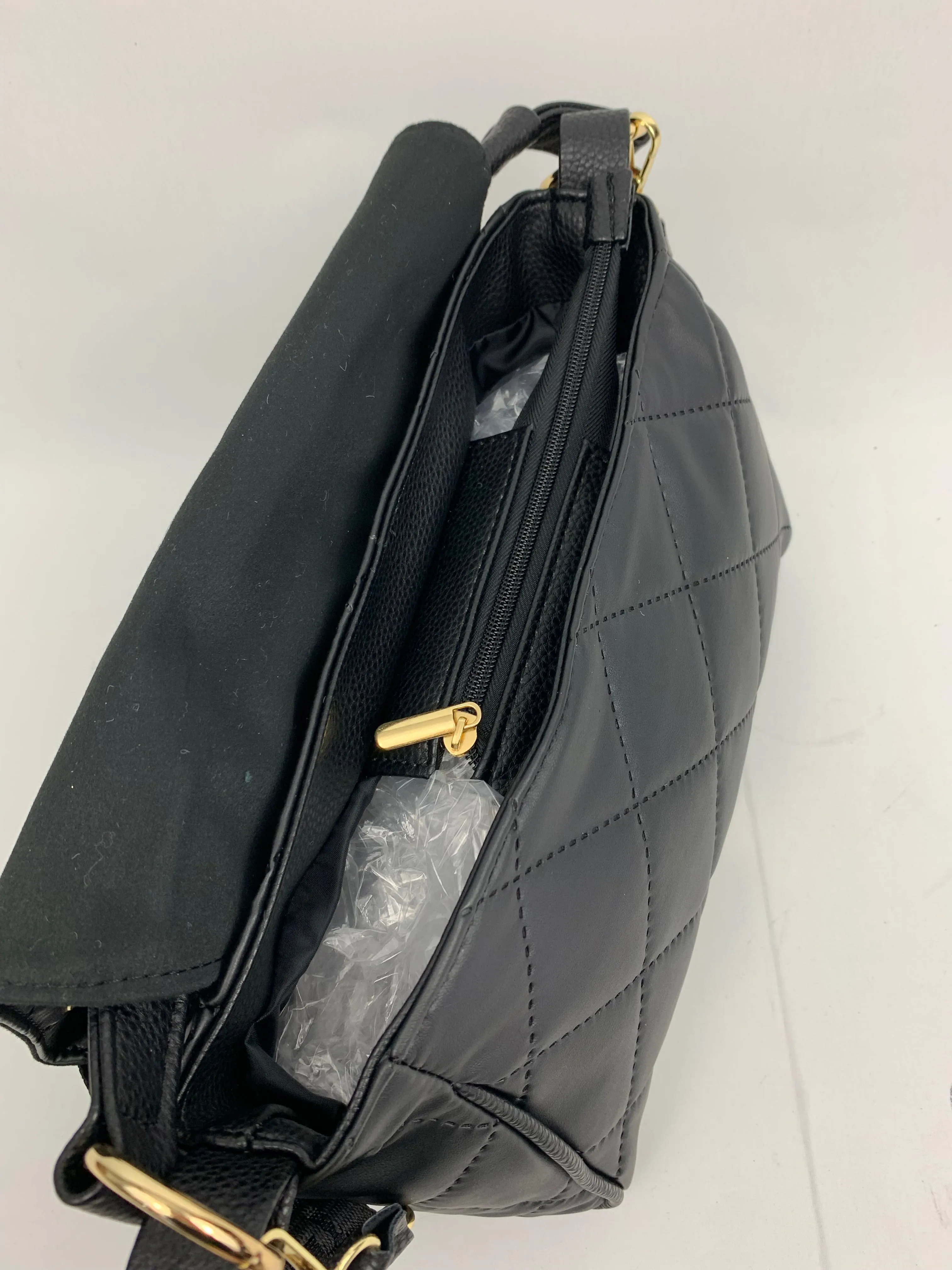 BERGAMO- quilted soft faux leather crossbody bag