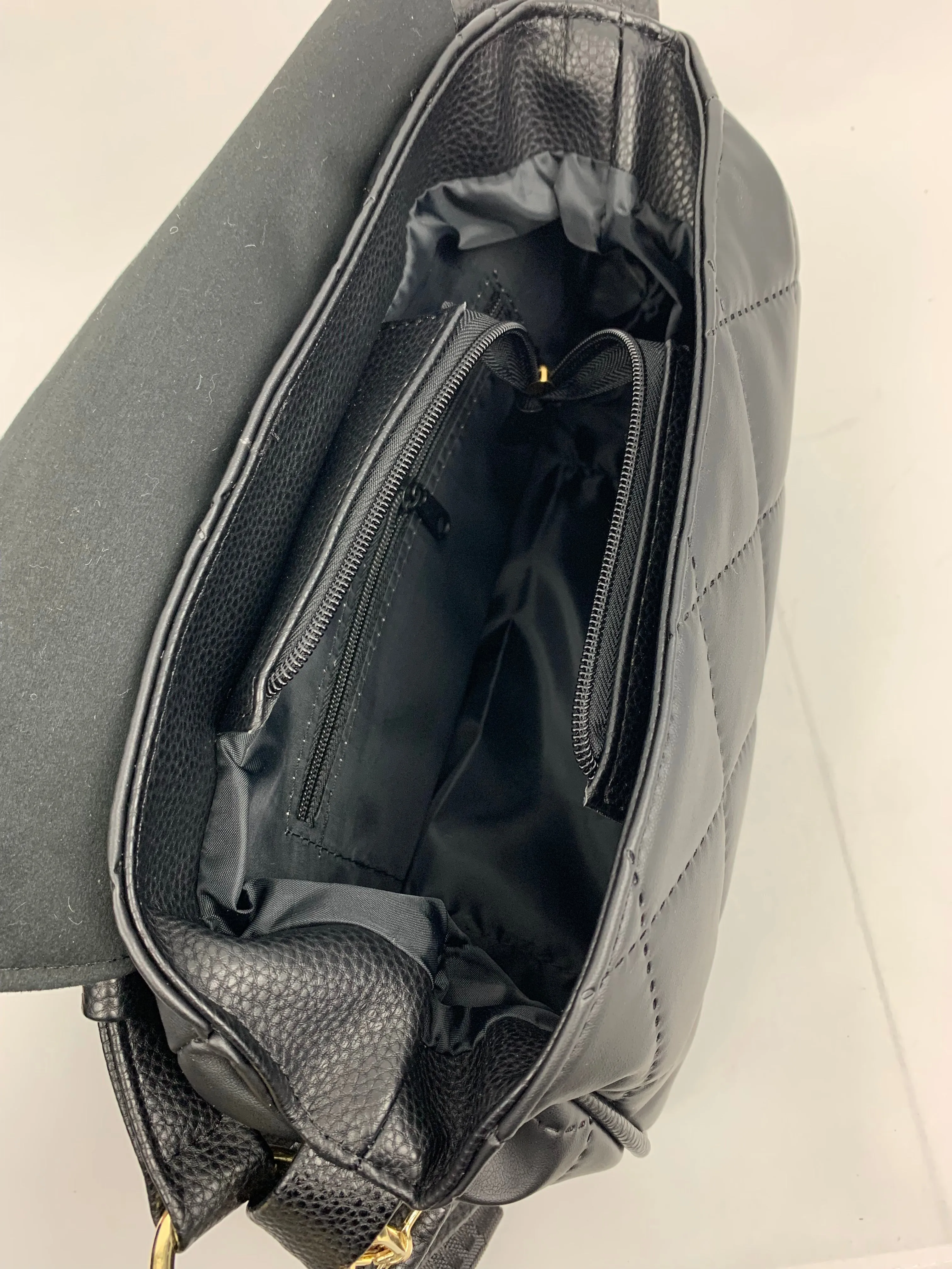 BERGAMO- quilted soft faux leather crossbody bag