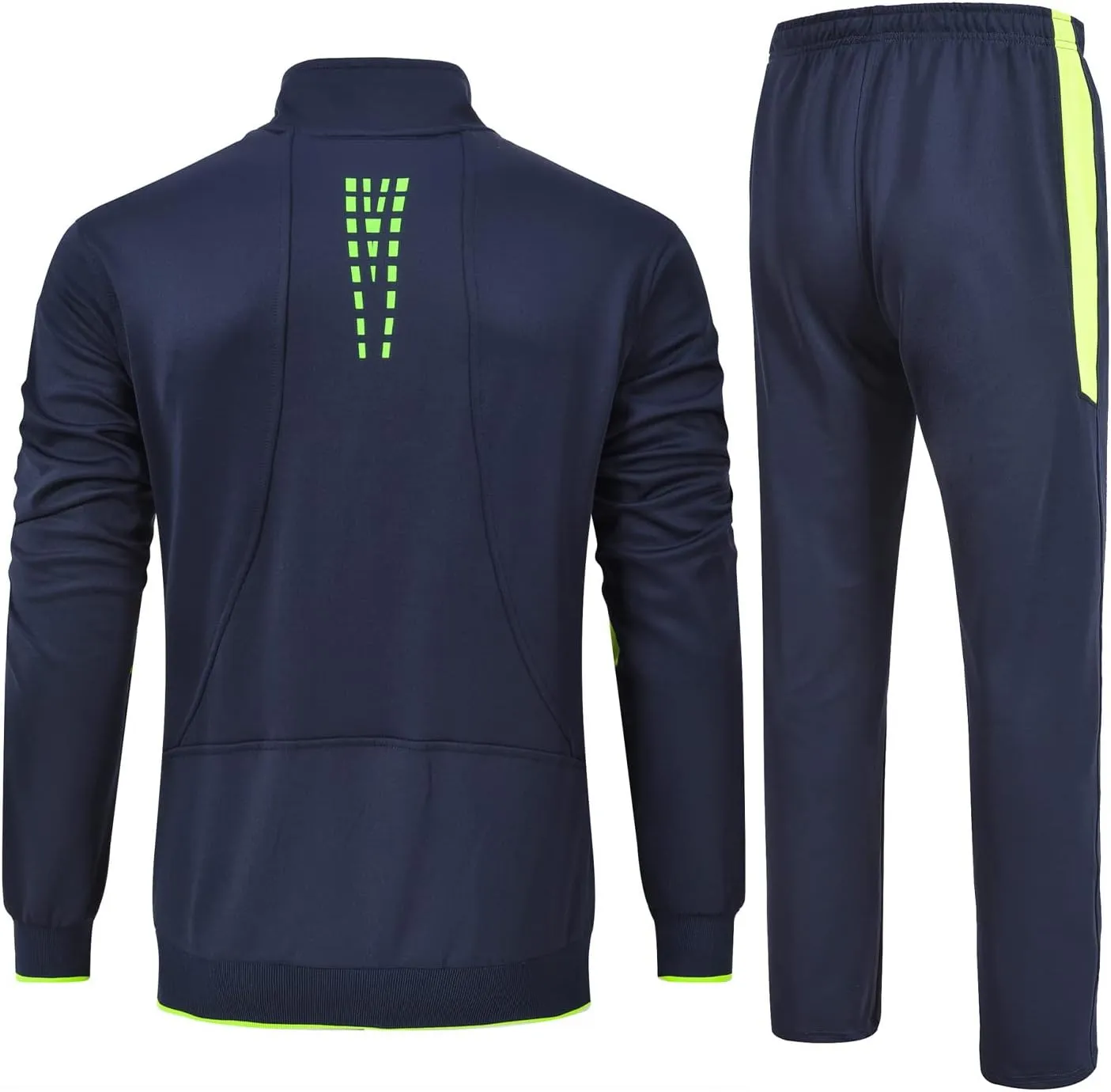 BGOWATU Men's Tracksuits 2 Piece Running Jackets Athletic Pants Sports Suit with Zipper Pockets