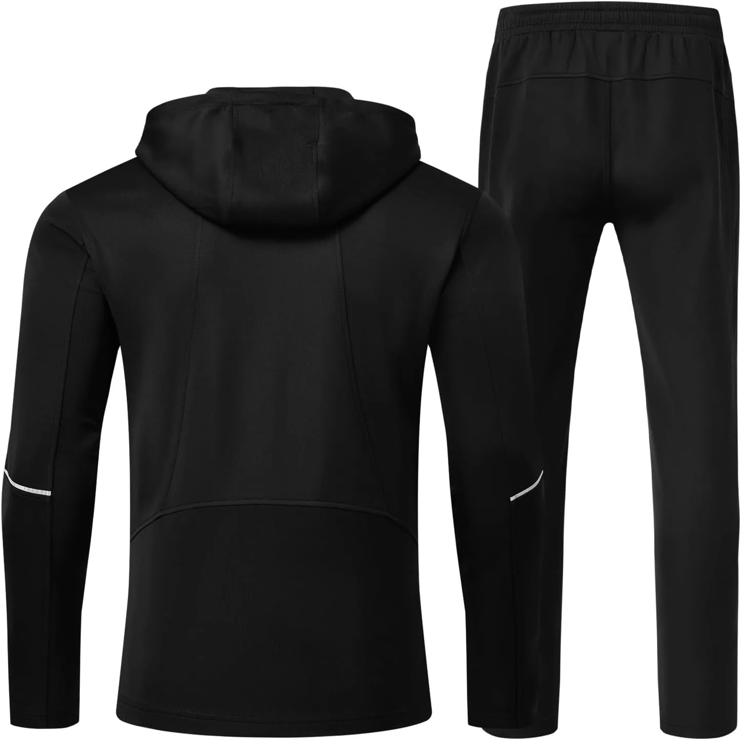 BGOWATU Men's Tracksuits Set Full Zip Jacket Hoodie Sweatsuit Running Sport Pants Outfits for Men with Zipper Pockets