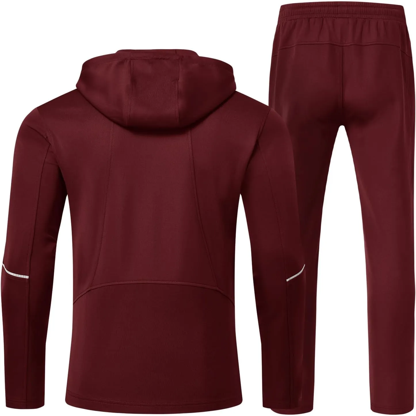 BGOWATU Men's Tracksuits Set Full Zip Jacket Hoodie Sweatsuit Running Sport Pants Outfits for Men with Zipper Pockets