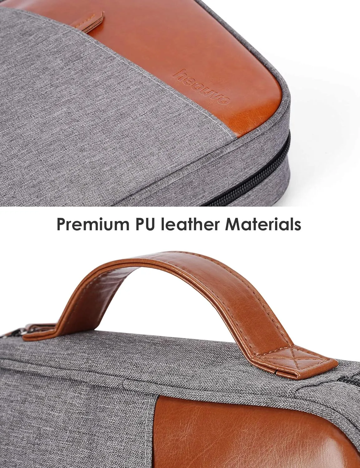 Bible Covers for Men, Bible Carrying Case with Pockets/Leather Handle, Multi-Functional Large Size Zippered Bible Bag, Great for Bible Study/Daily Use, Bible Case for Men (Gray)