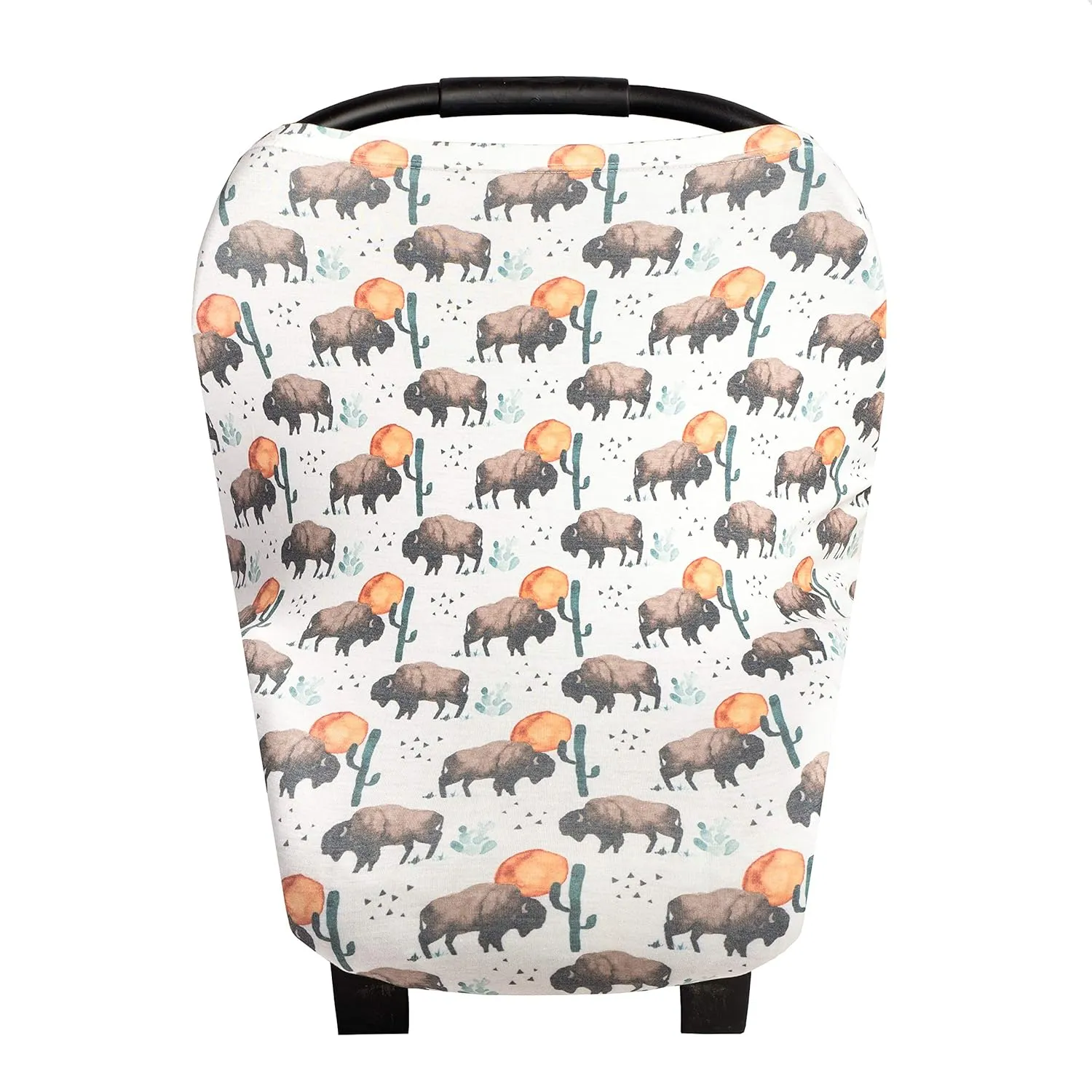 Bison Copper Pearl Multi-Use Cover: Car Seat, Nursing, Stroller - Stretchy Fabric, All-Season, Stylish Designs, Easy Access for Moms